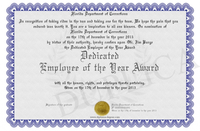 dedicated employee of the year award employee of the year certificate wording